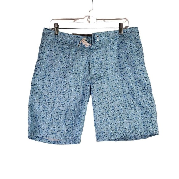 Bonobos Men's Swim Shorts Size 32 X 9 Blue Novelty Umbrella Print Board Surf - Picture 2 of 11